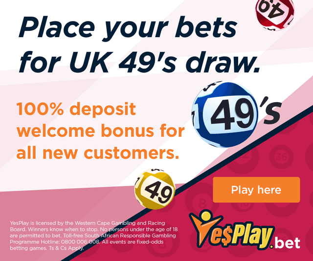 YesPlay Lucky Numbers South Africa